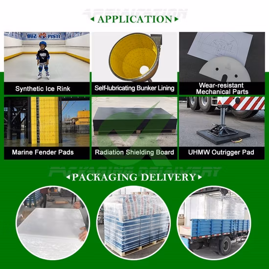 Preço de espessura personalizada dos fabricantes da folha de plástico UHMWPE