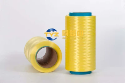 Fio colorido UHMWPE 400d amarelo limão/fibra amarela dourada para têxteis